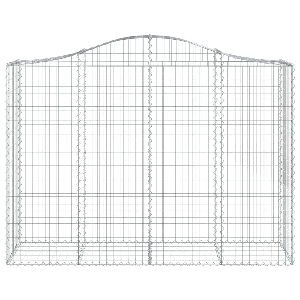 Gabionkurver buede 2 stk 200x50x140/160 cm galvanisert jern