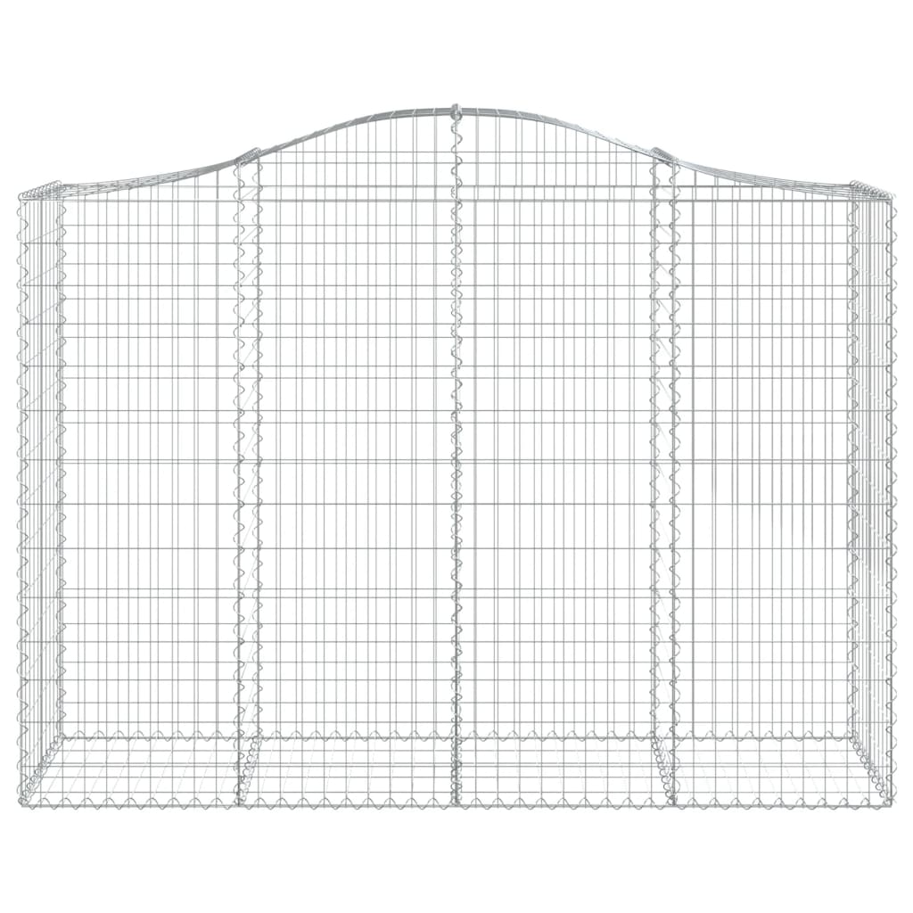 Gabionkurver buede 5 stk 200x50x140/160 cm galvanisert jern