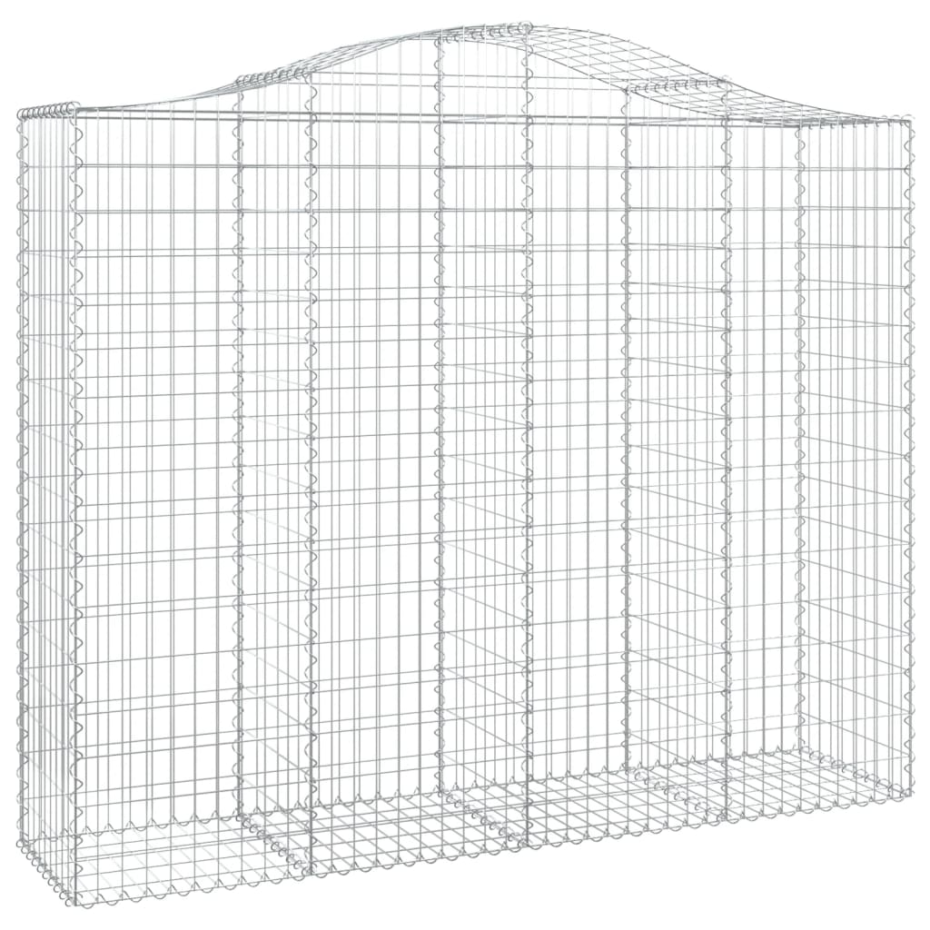 Gabionkurver buede 3 stk 200x50x160/180 cm galvanisert jern