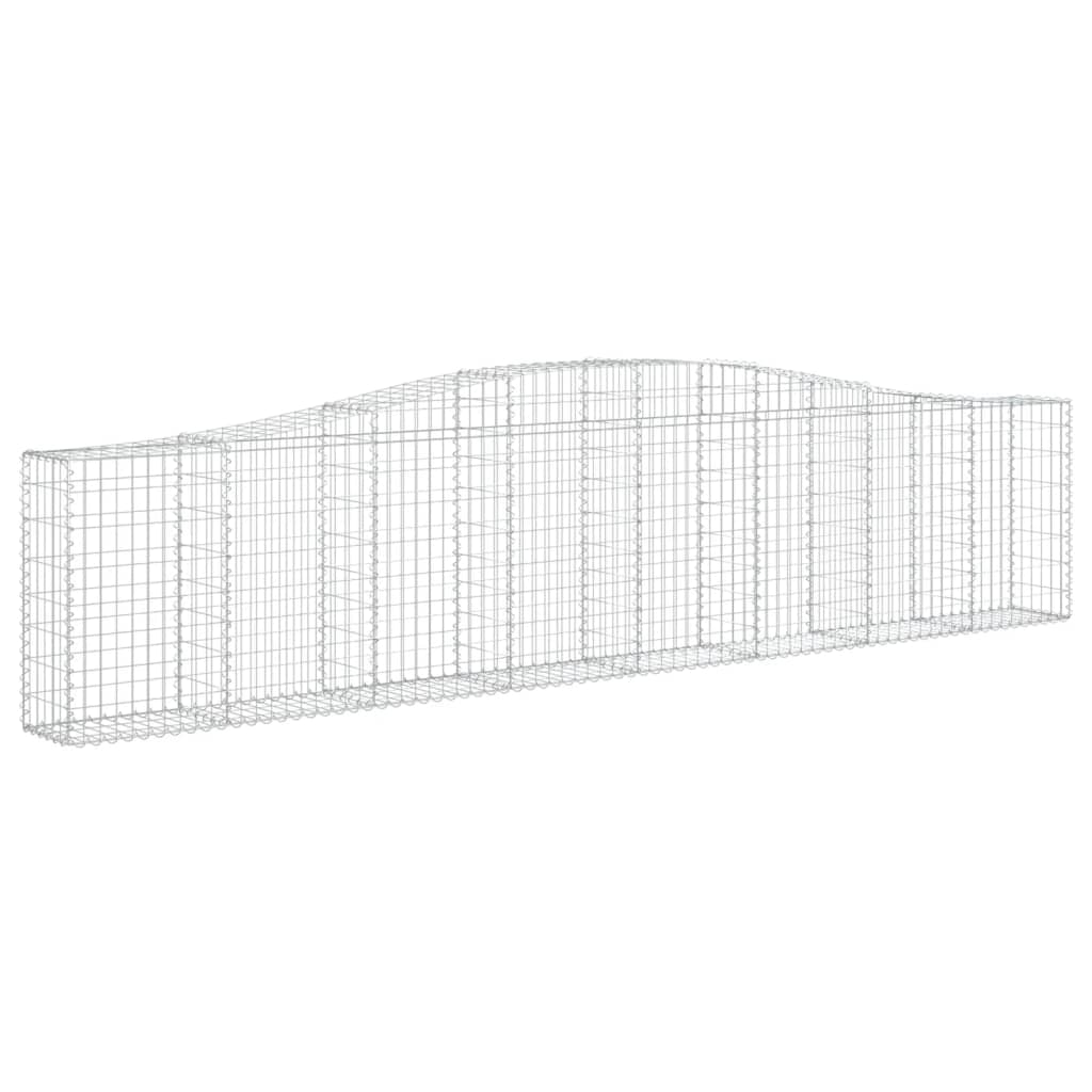 Gabionkurver buede 7 stk 400x30x80/100 cm galvanisert jern
