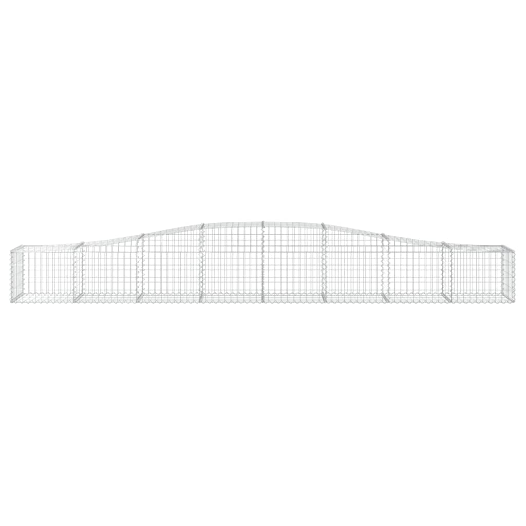 Gabionkurver buede 2 stk 400x50x40/60 cm galvanisert jern