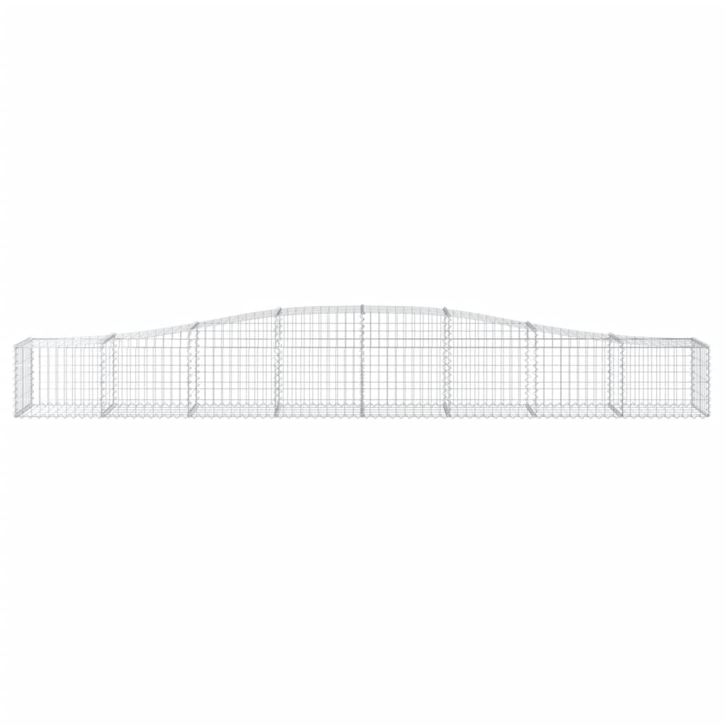 Gabionkurver buede 4 stk 400x50x40/60 cm galvanisert jern