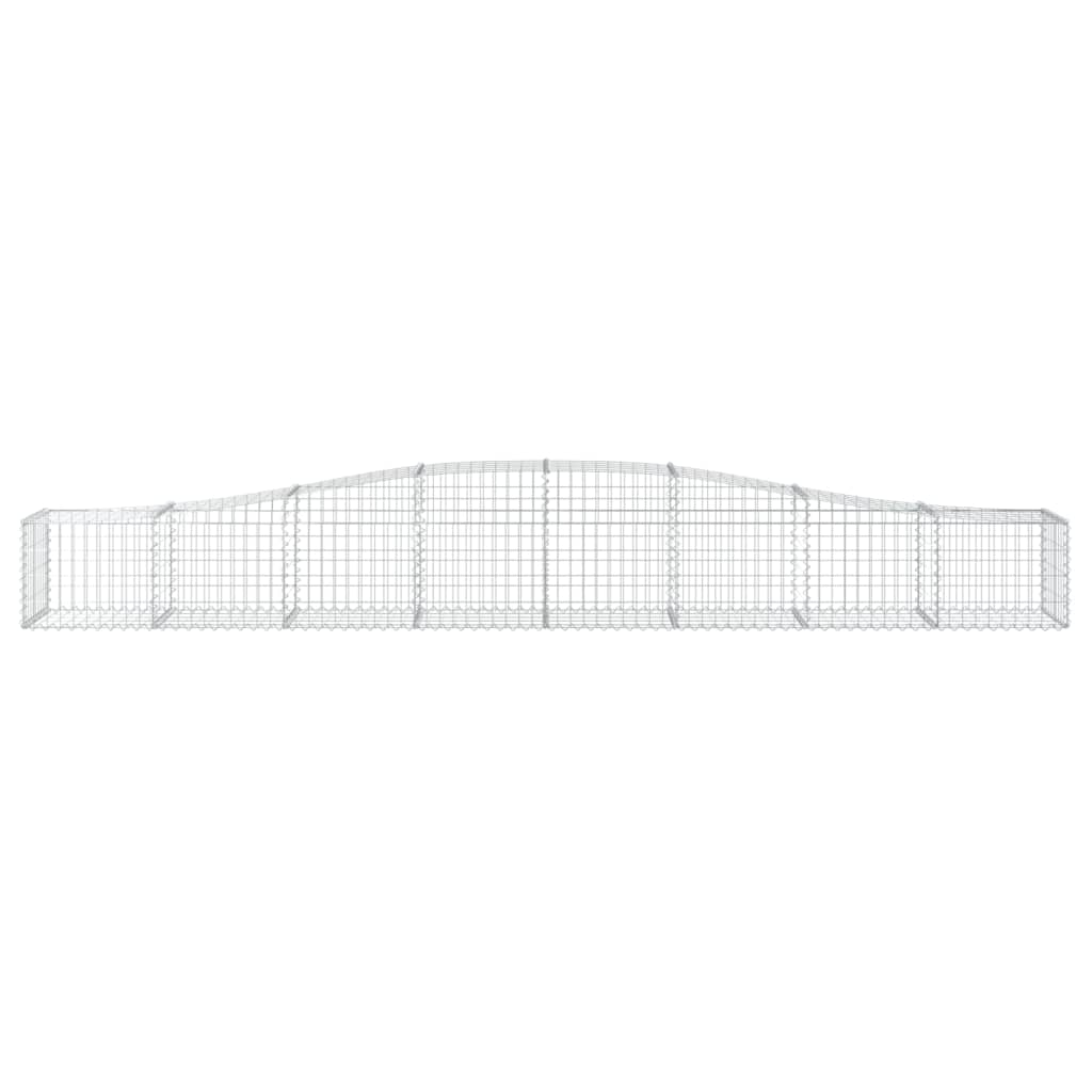 Gabionkurver buede 6 stk 400x50x40/60 cm galvanisert jern