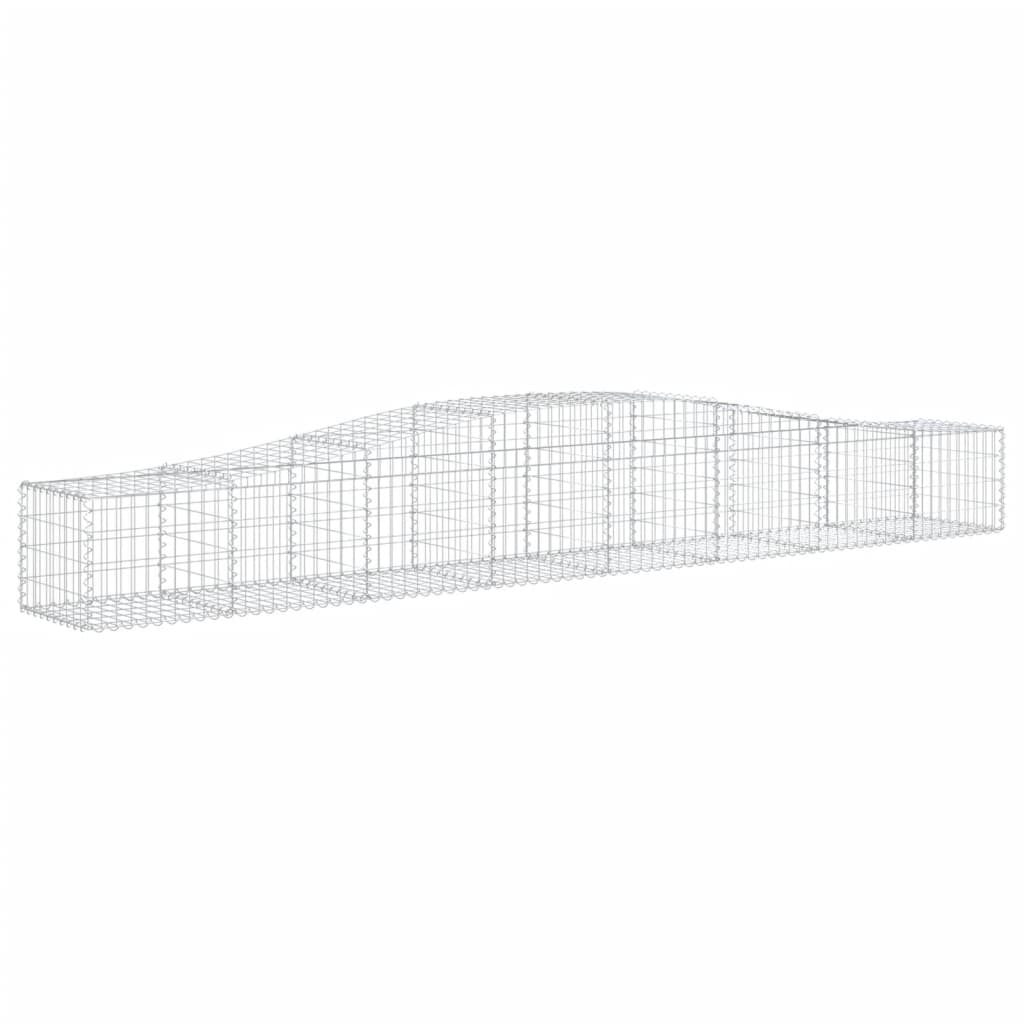 Gabionkurver buede 9 stk 400x50x40/60 cm galvanisert jern