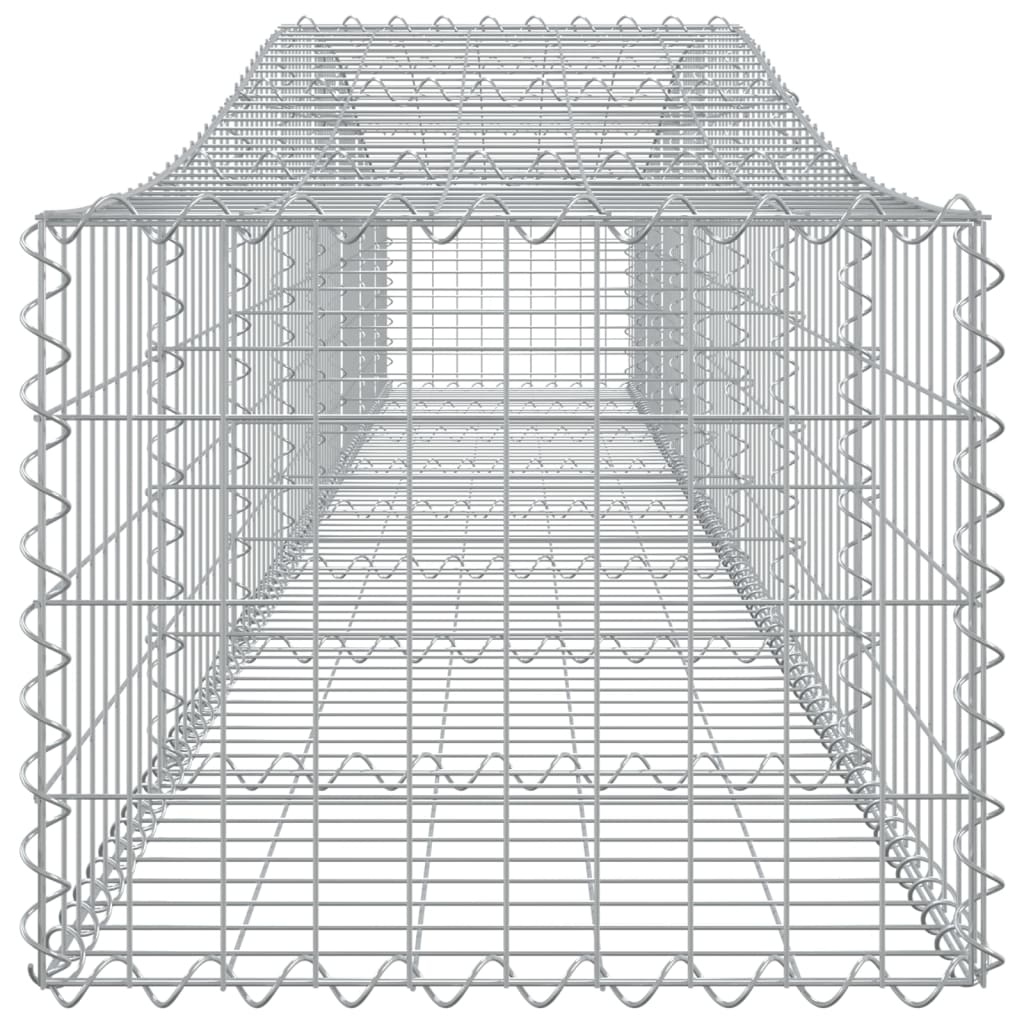 Gabionkurver buede 9 stk 400x50x40/60 cm galvanisert jern