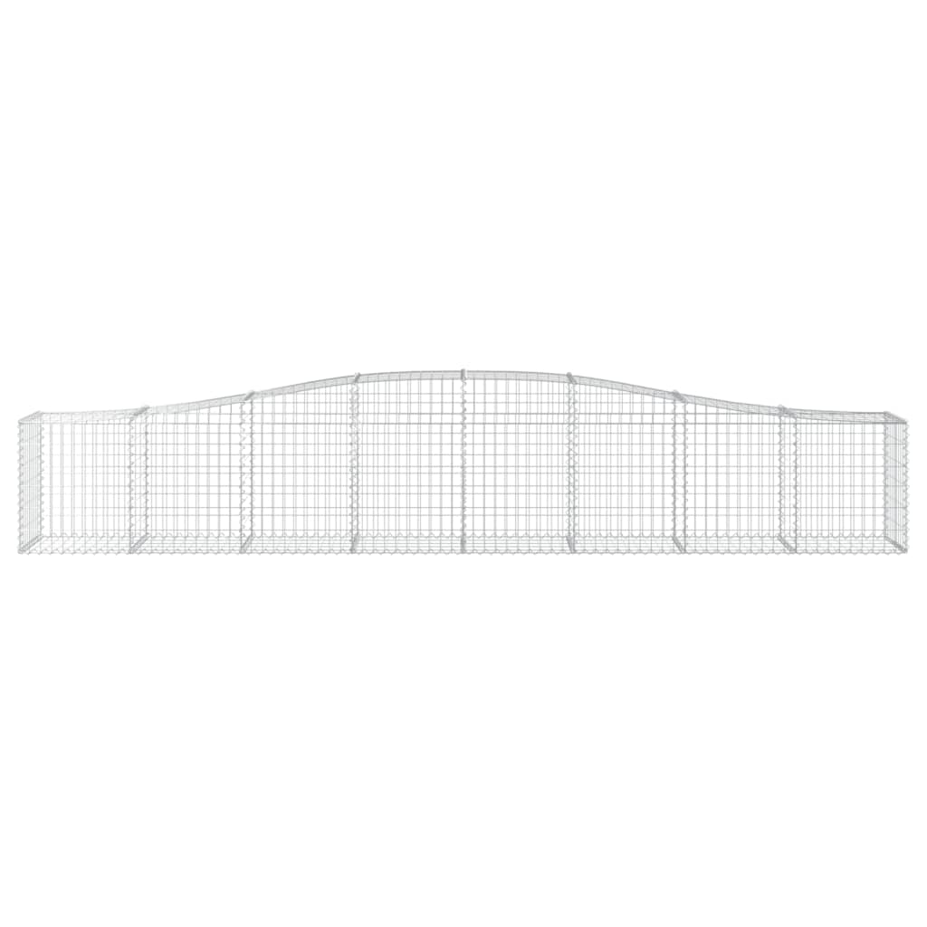 Gabionkurver buede 4 stk 400x50x60/80 cm galvanisert jern