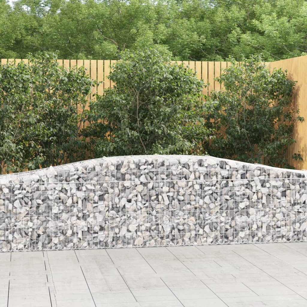Gabionkurver buede 7 stk 400x50x60/80 cm galvanisert jern