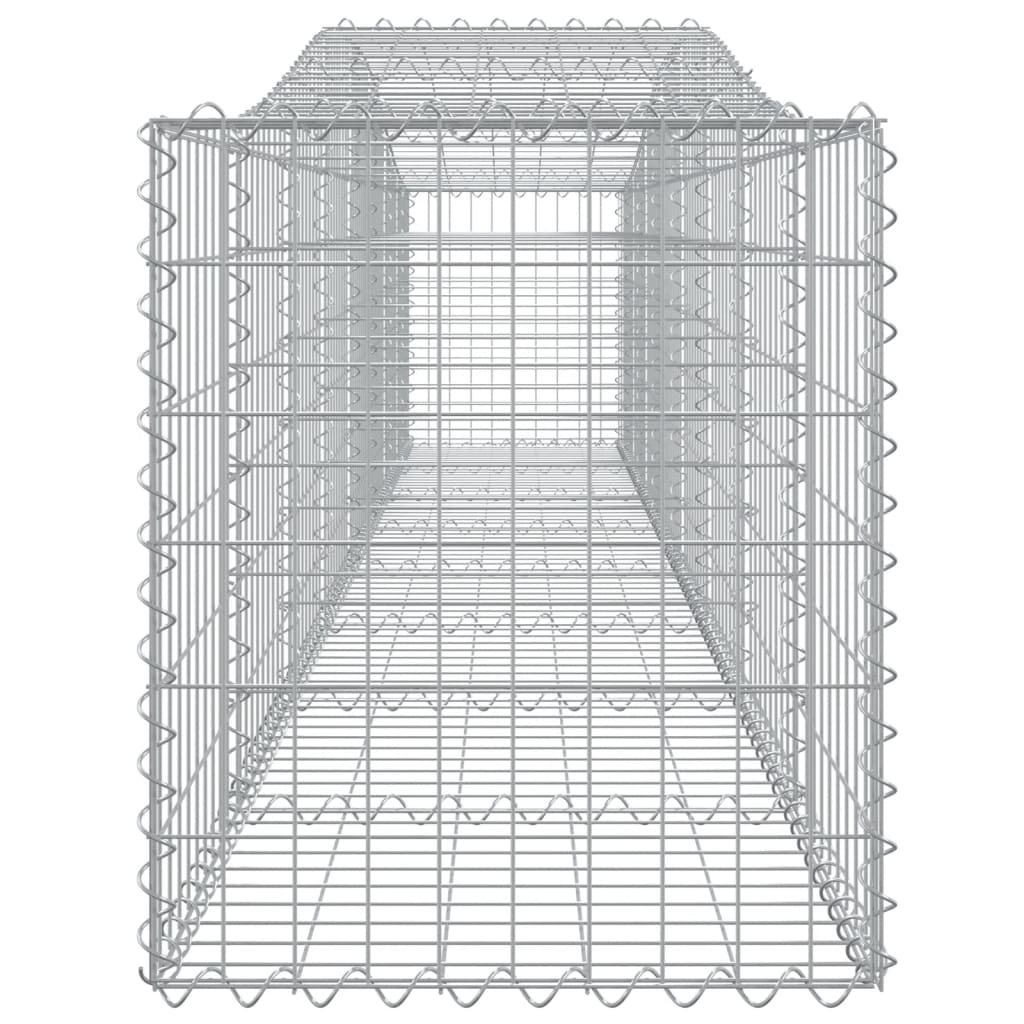Gabionkurver buede 9 stk 400x50x60/80 cm galvanisert jern