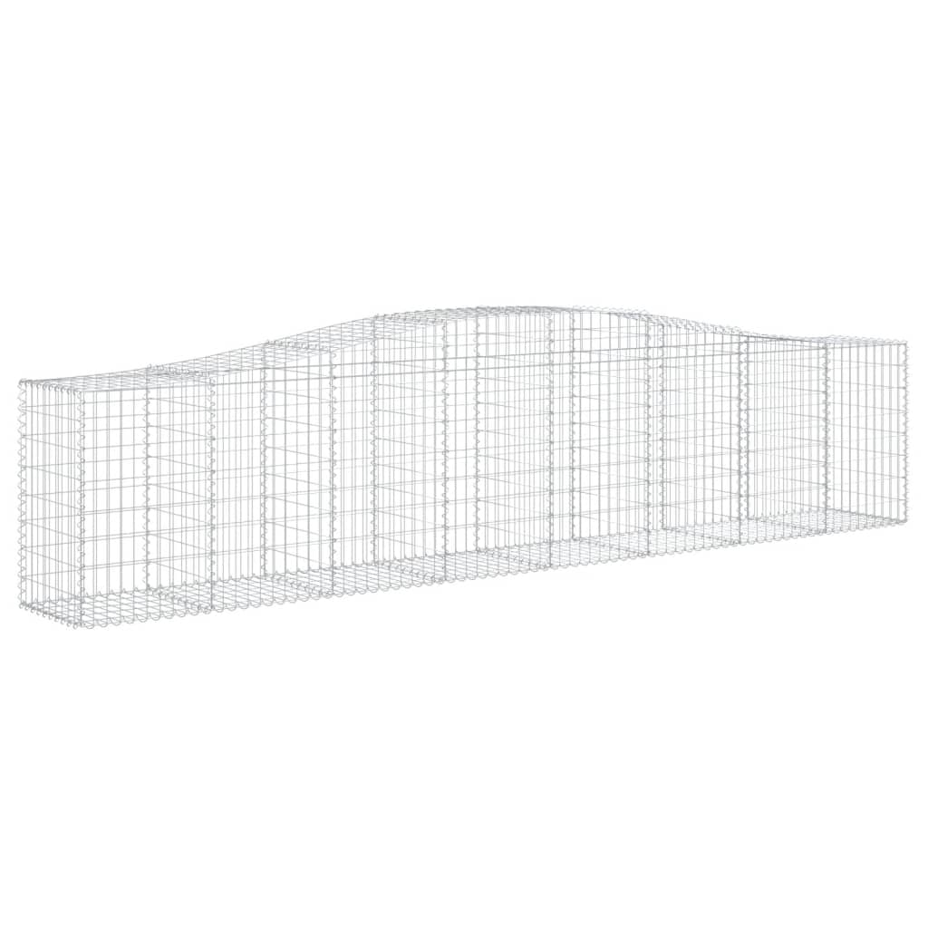 Gabionkurver buede 3 stk 400x50x80/100 cm galvanisert jern