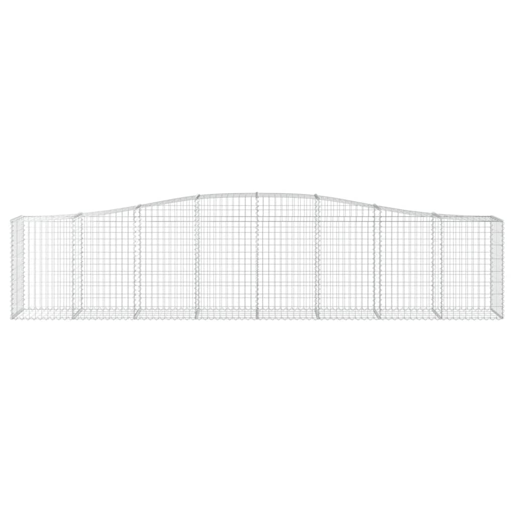 Gabionkurver buede 6 stk 400x50x80/100 cm galvanisert jern