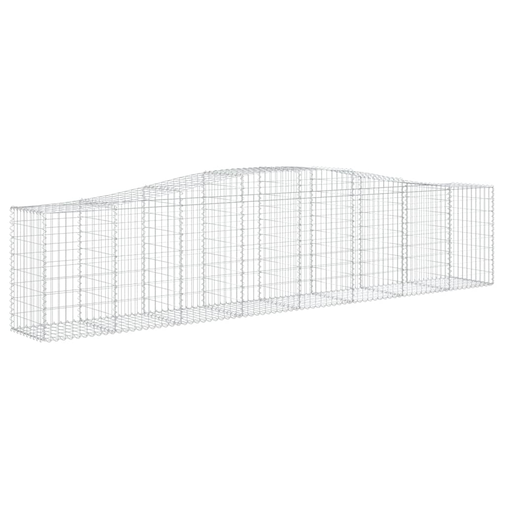 Gabionkurver buede 7 stk 400x50x80/100 cm galvanisert jern