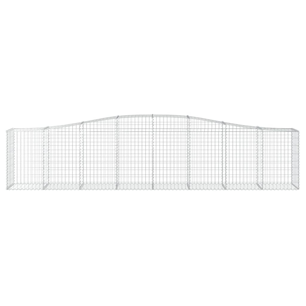Gabionkurver buede 8 stk 400x50x80/100 cm galvanisert jern