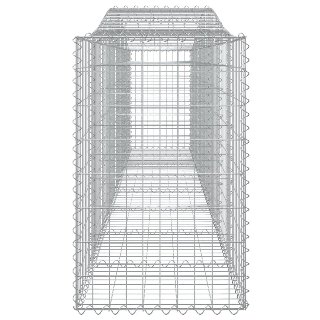 Gabionkurver buede 15 stk 400x50x80/100 cm galvanisert jern