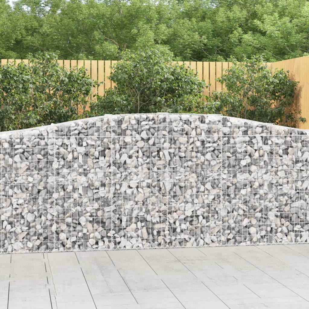 Gabionkurver buede 7 stk 400x50x100/120 cm galvanisert jern