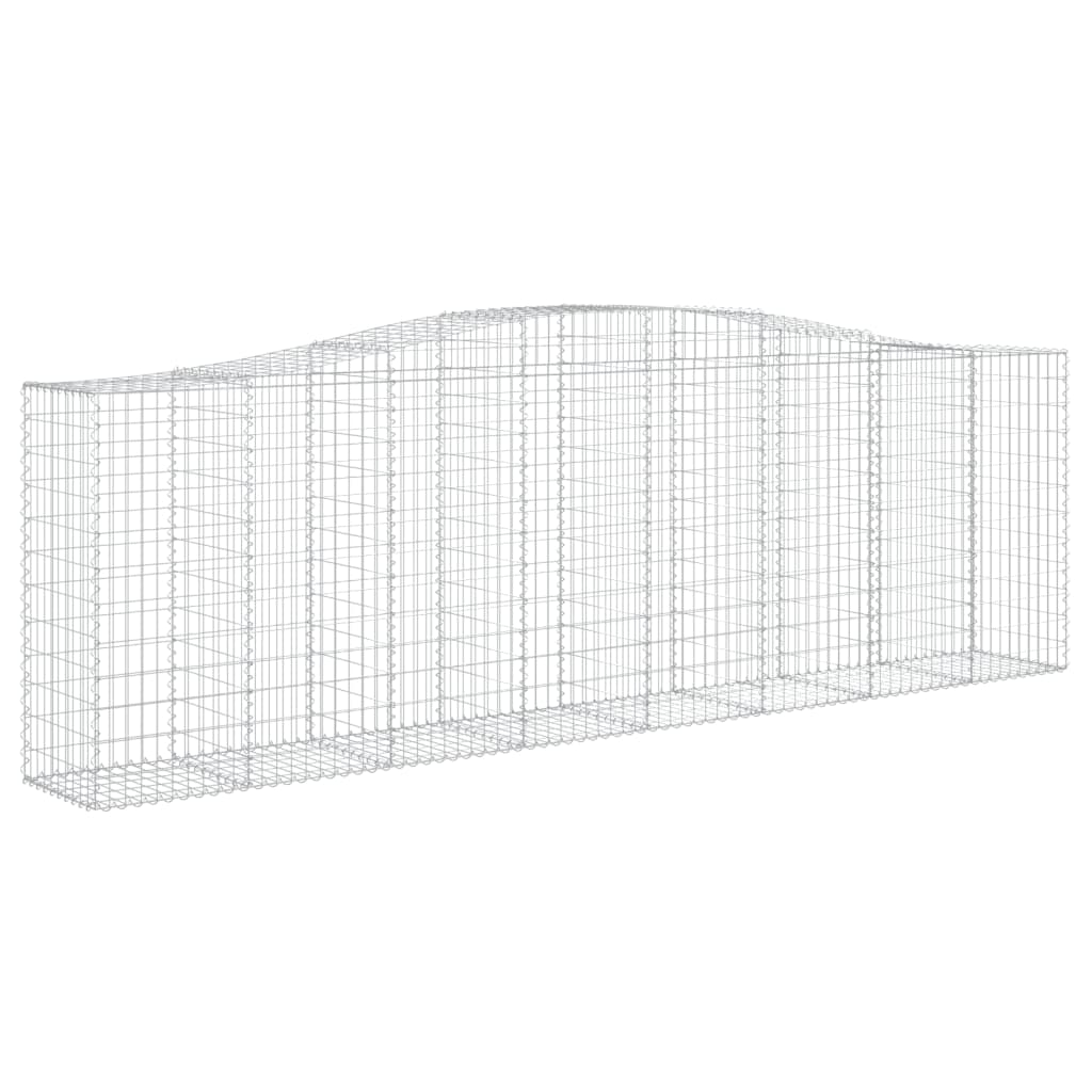 Gabionkurver buede 4 stk 400x50x120/140 cm galvanisert jern