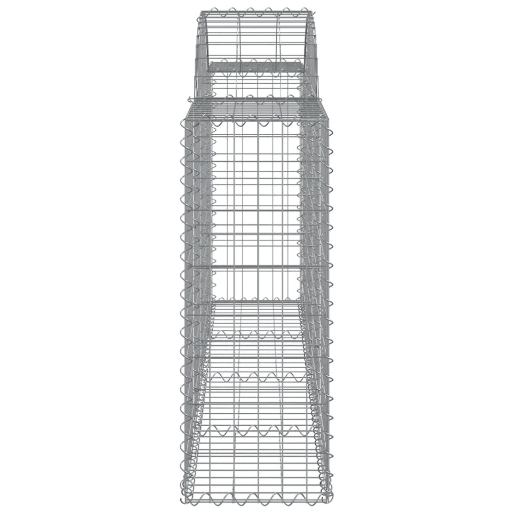 Gabionkurver buede 5 stk 200x30x80/100 cm galvanisert jern