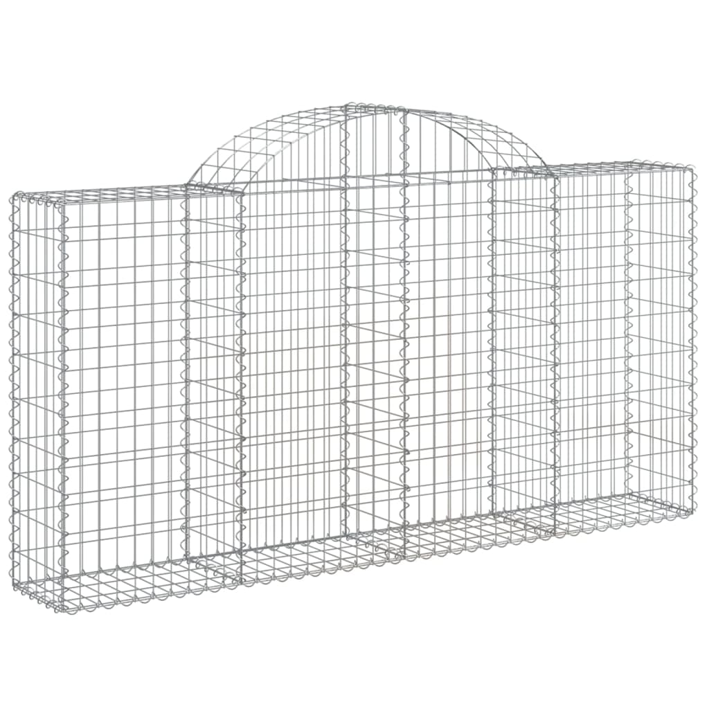 Gabionkurver buede 11 stk 200x30x100/120 cm galvanisert jern