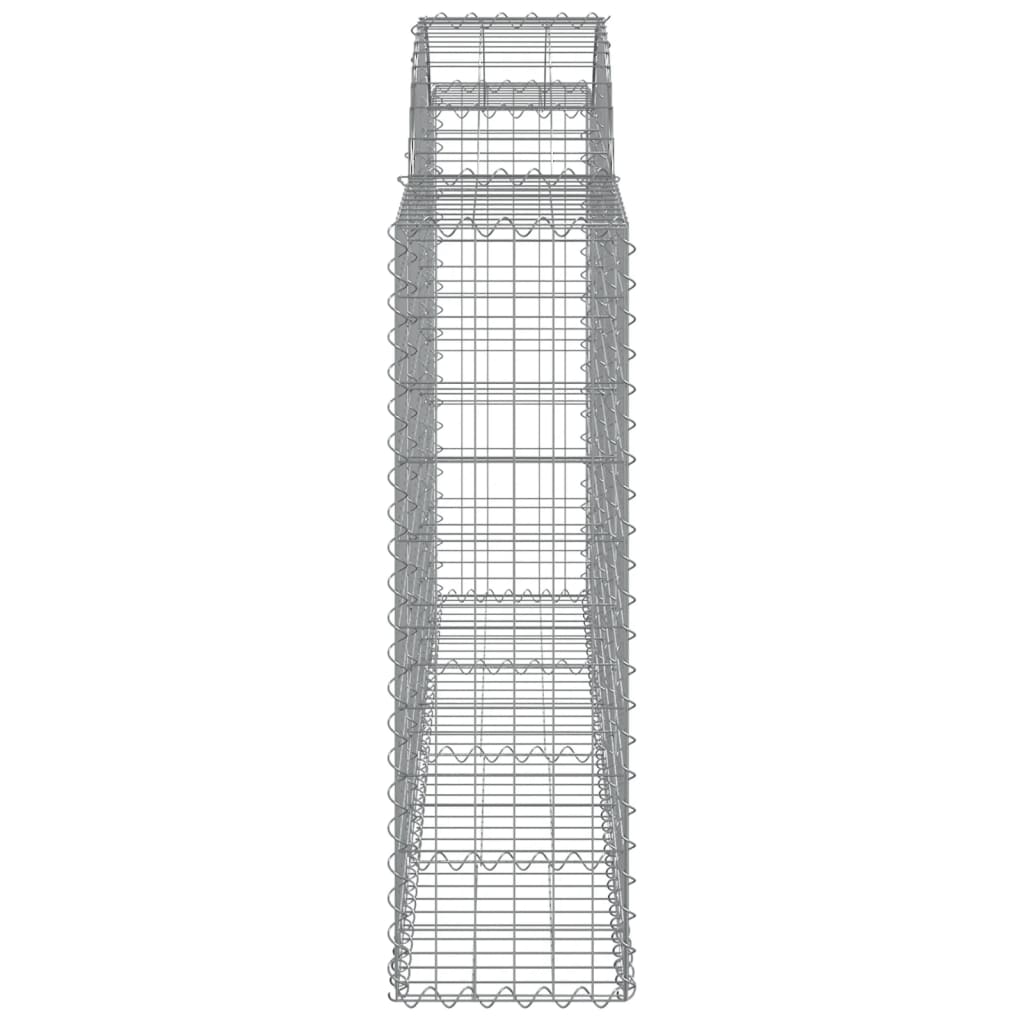 Gabionkurver buede 12 stk 200x30x100/120 cm galvanisert jern