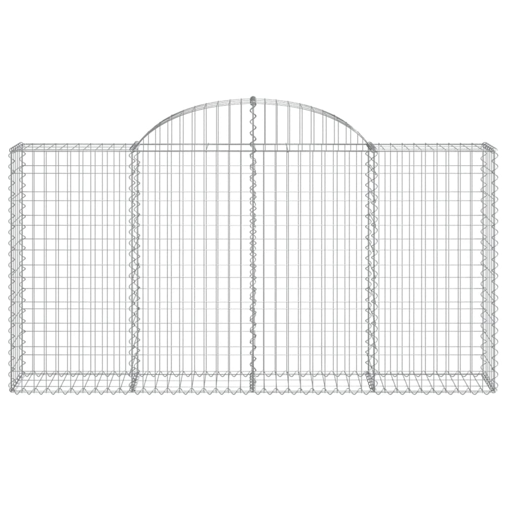 Gabionkurver buede 13 stk 200x30x100/120 cm galvanisert jern