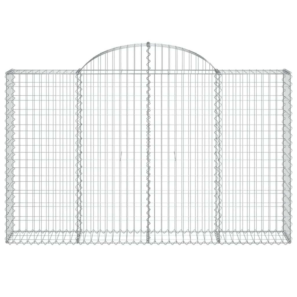 Gabionkurver buede 4 stk 200x30x120/140 cm galvanisert jern