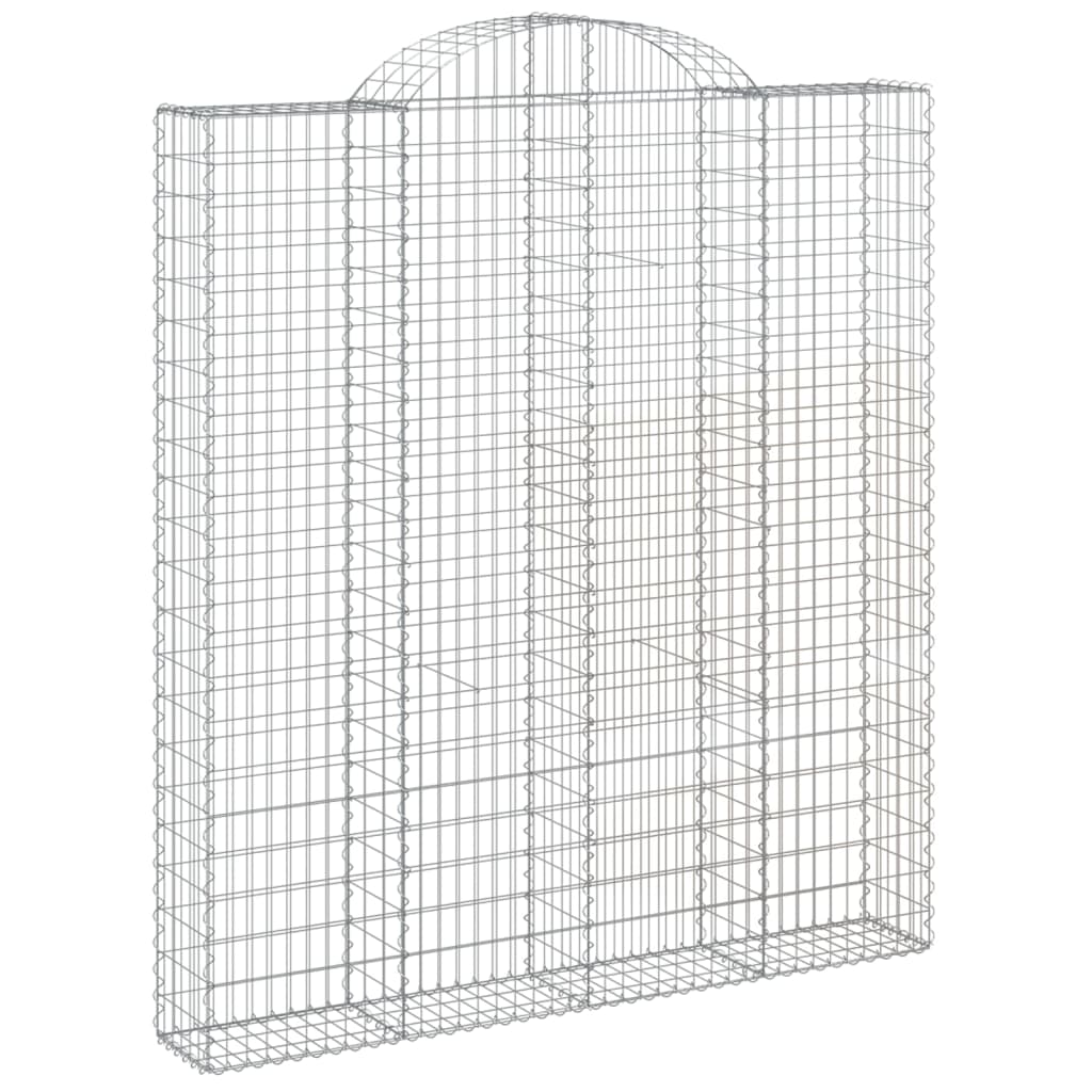 Gabionkurver buede 2 stk 200x30x220/240 cm galvanisert jern