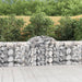 Gabionkurver buede 3 stk 200x50x80/100 cm galvanisert jern