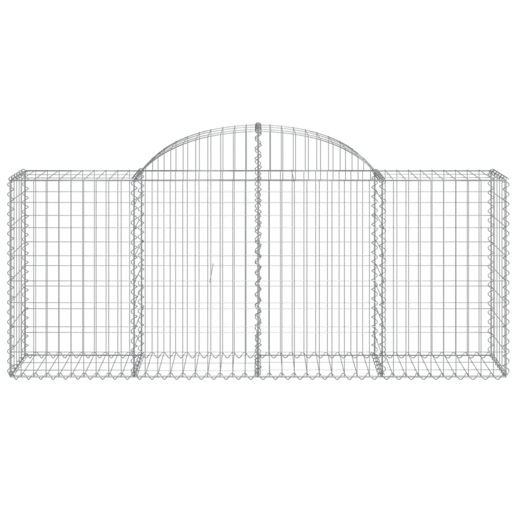 Gabionkurver buede 5 stk 200x50x80/100 cm galvanisert jern