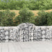 Gabionkurver buede 5 stk 200x50x80/100 cm galvanisert jern