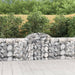 Gabionkurver buede 9 stk 200x50x80/100 cm galvanisert jern