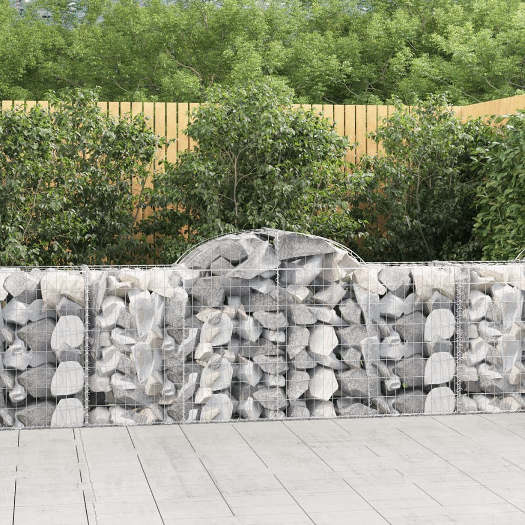Gabionkurver buede 11 stk 200x50x80/100 cm galvanisert jern