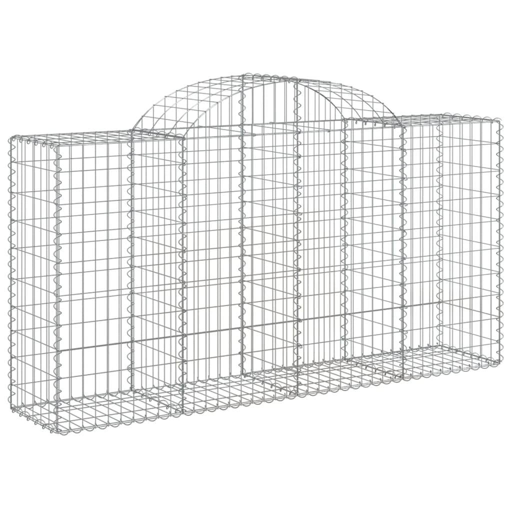 Gabionkurver buede 10 stk 200x50x100/120 cm galvanisert jern