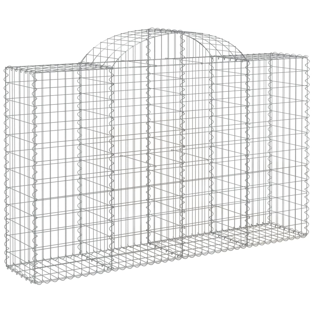 Gabionkurver buede 4 stk 200x50x120/140 cm galvanisert jern