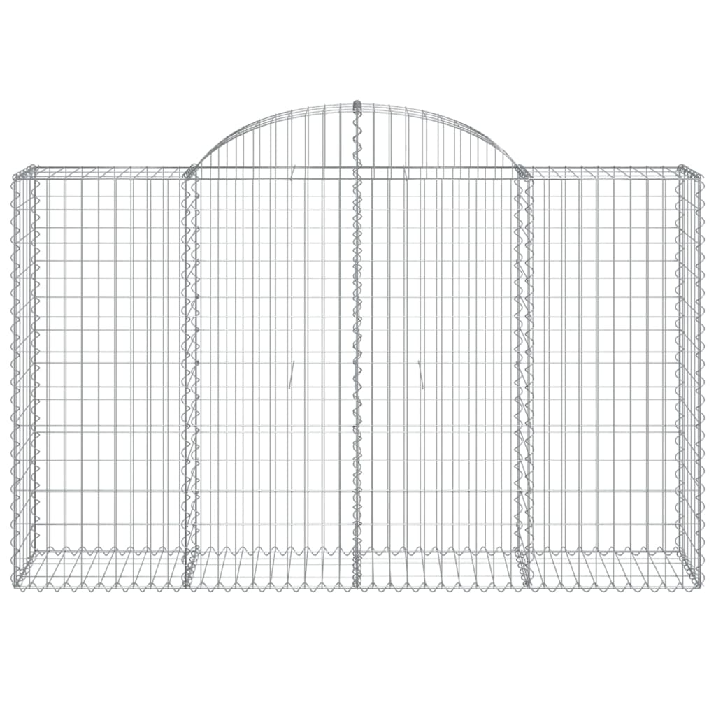 Gabionkurver buede 6 stk 200x50x120/140 cm galvanisert jern