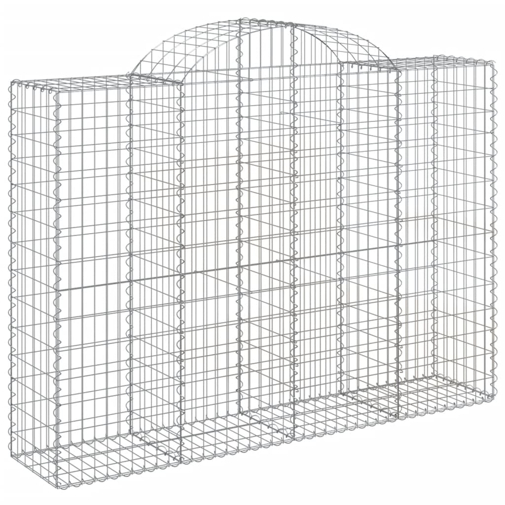 Gabionkurver buede 4 stk 200x50x140/160 cm galvanisert jern