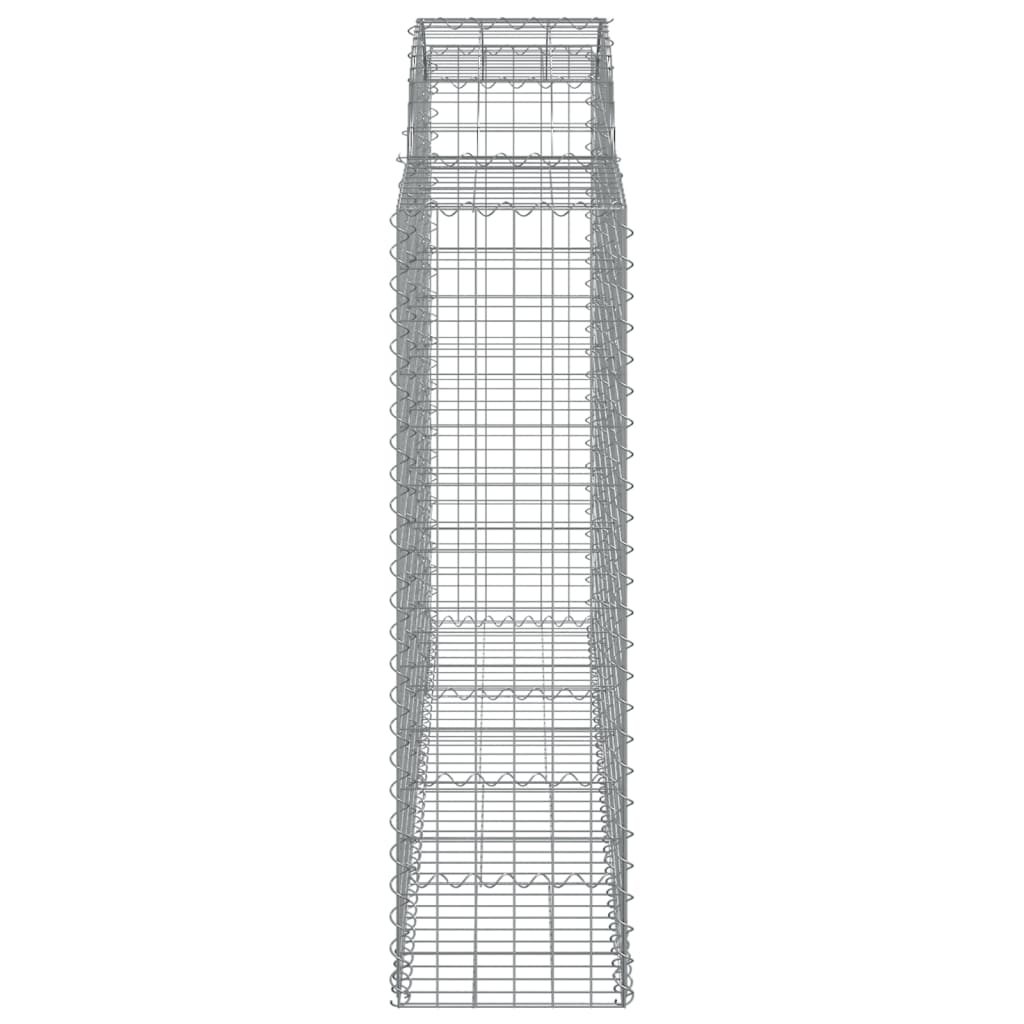 Gabionkurver buede 7 stk 200x50x140/160 cm galvanisert jern