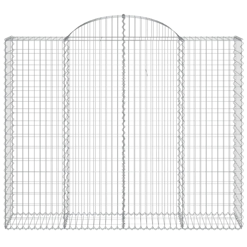 Gabionkurver buede 2 stk 200x50x160/180 cm galvanisert jern