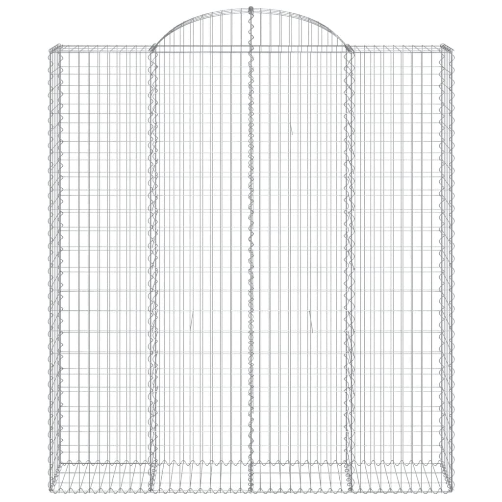 Gabionkurver buede 3 stk 200x50x220/240 cm galvanisert jern