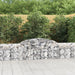 Gabionkurver buede 3 stk 300x30x60/80 cm galvanisert jern