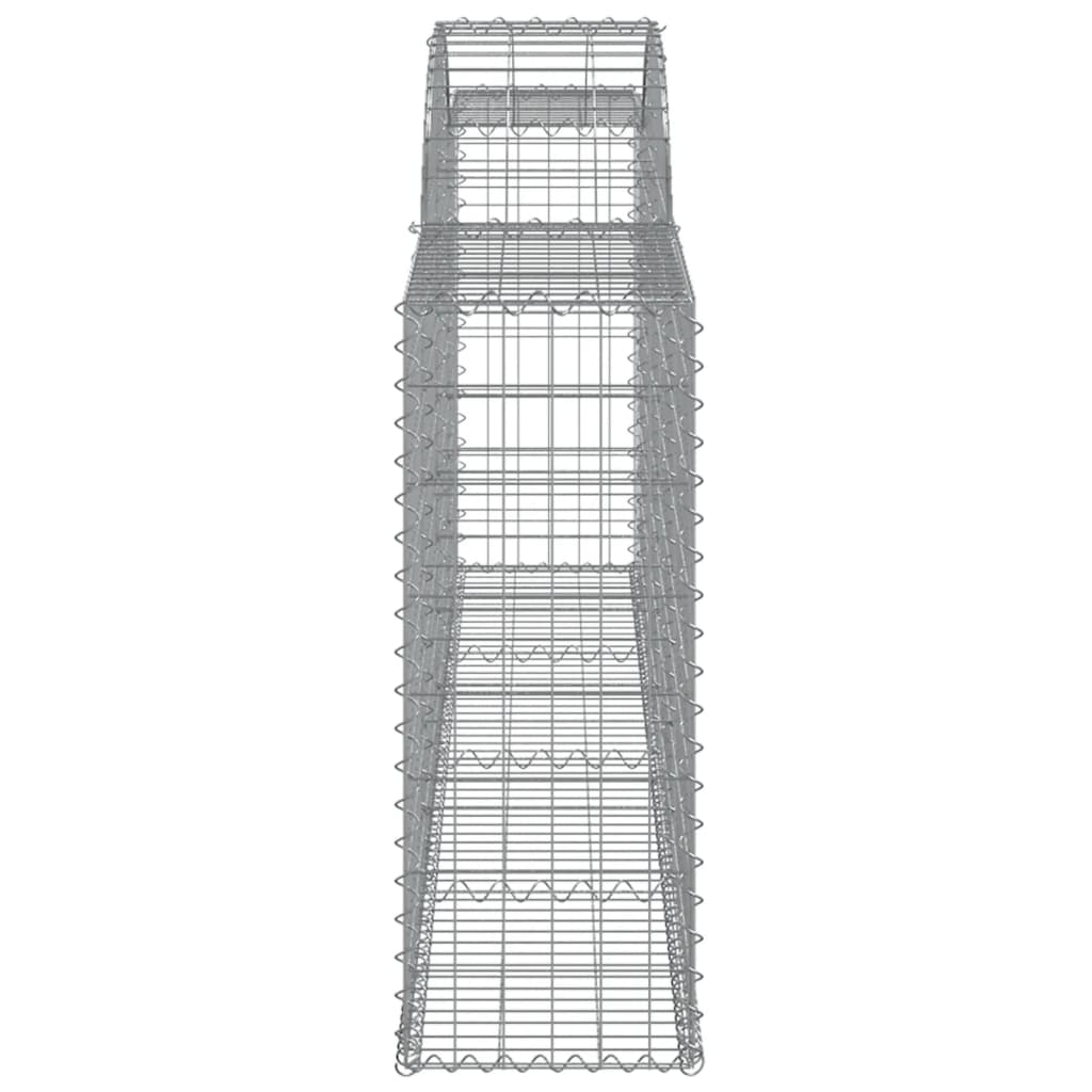 Gabionkurver buede 4 stk 300x30x80/100 cm galvanisert jern