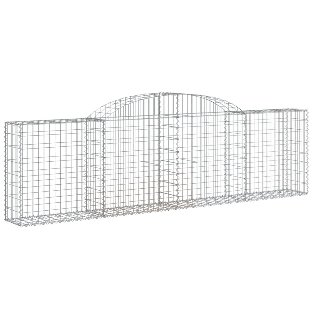 Gabionkurver buede 9 stk 300x30x80/100 cm galvanisert jern
