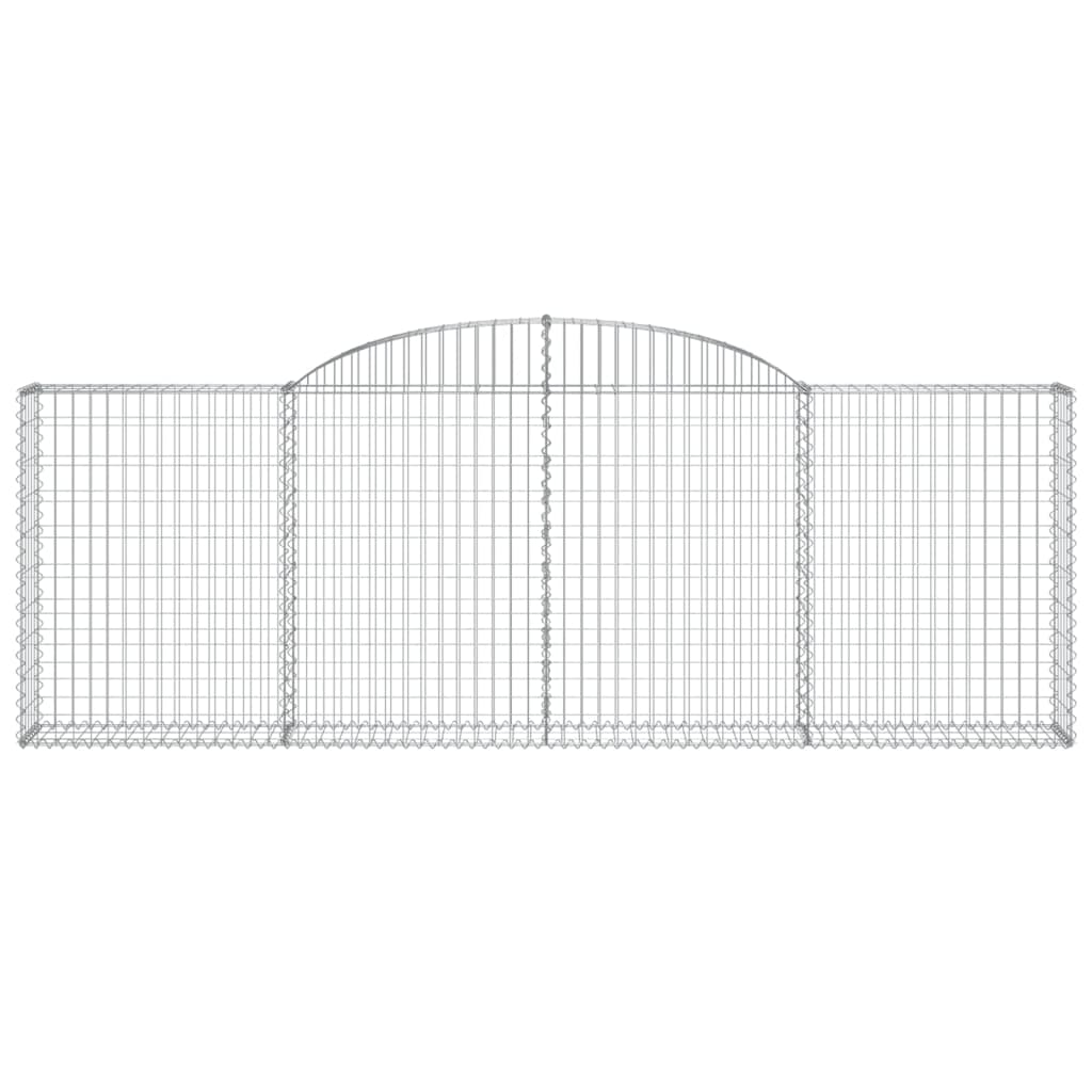 Gabionkurver buede 10 stk 300x30x100/120 cm galvanisert jern