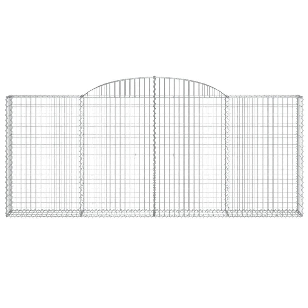 Gabionkurver buede 2 stk 300x30x120/140 cm galvanisert jern
