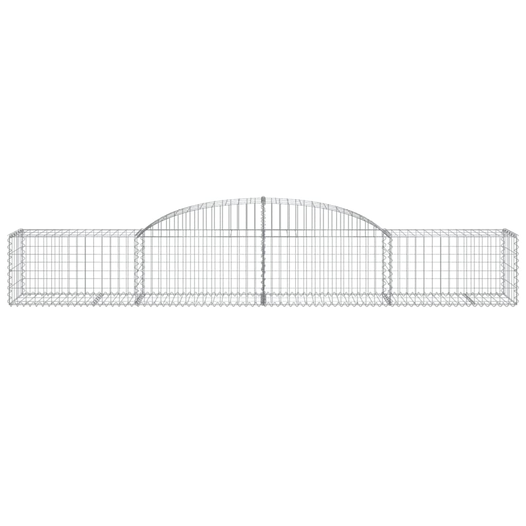 Gabionkurver buede 6 stk 300x50x40/60 cm galvanisert jern