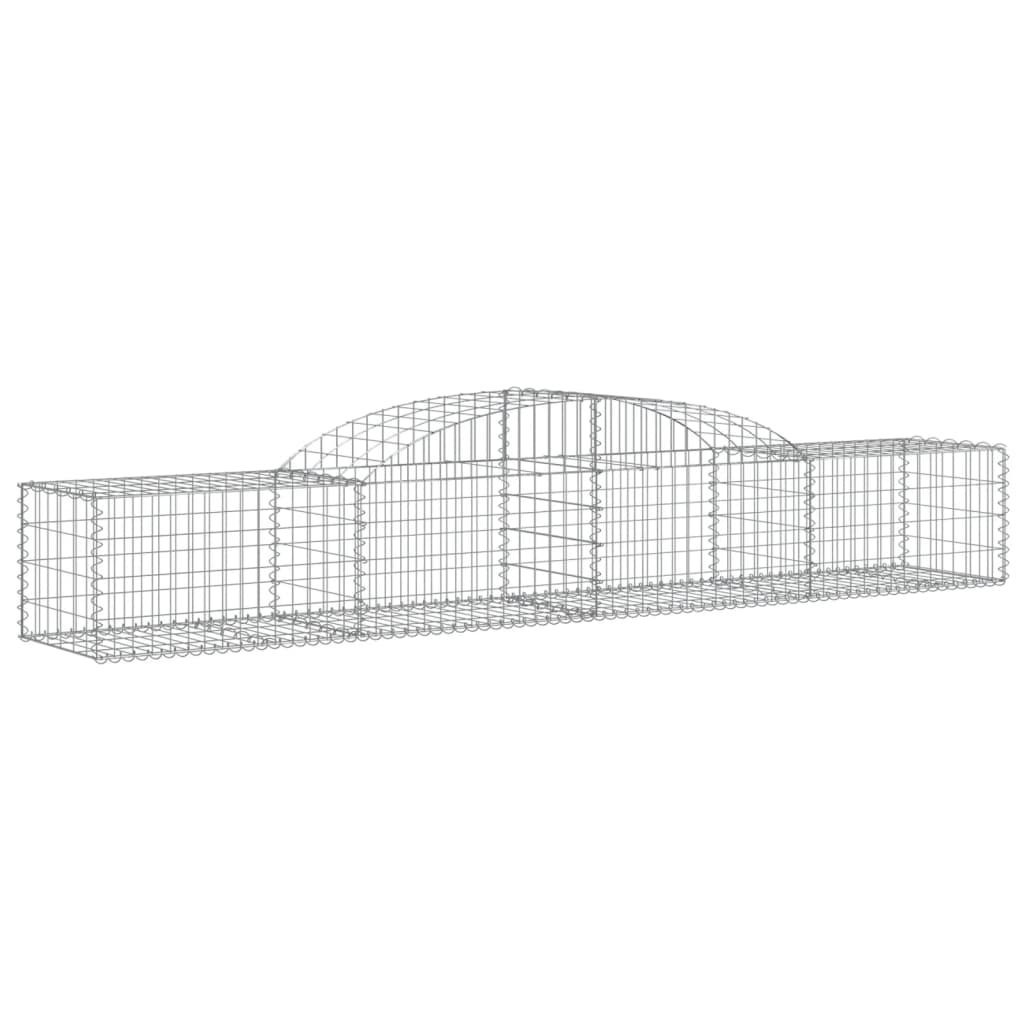 Gabionkurver buede 10 stk 300x50x40/60 cm galvanisert jern