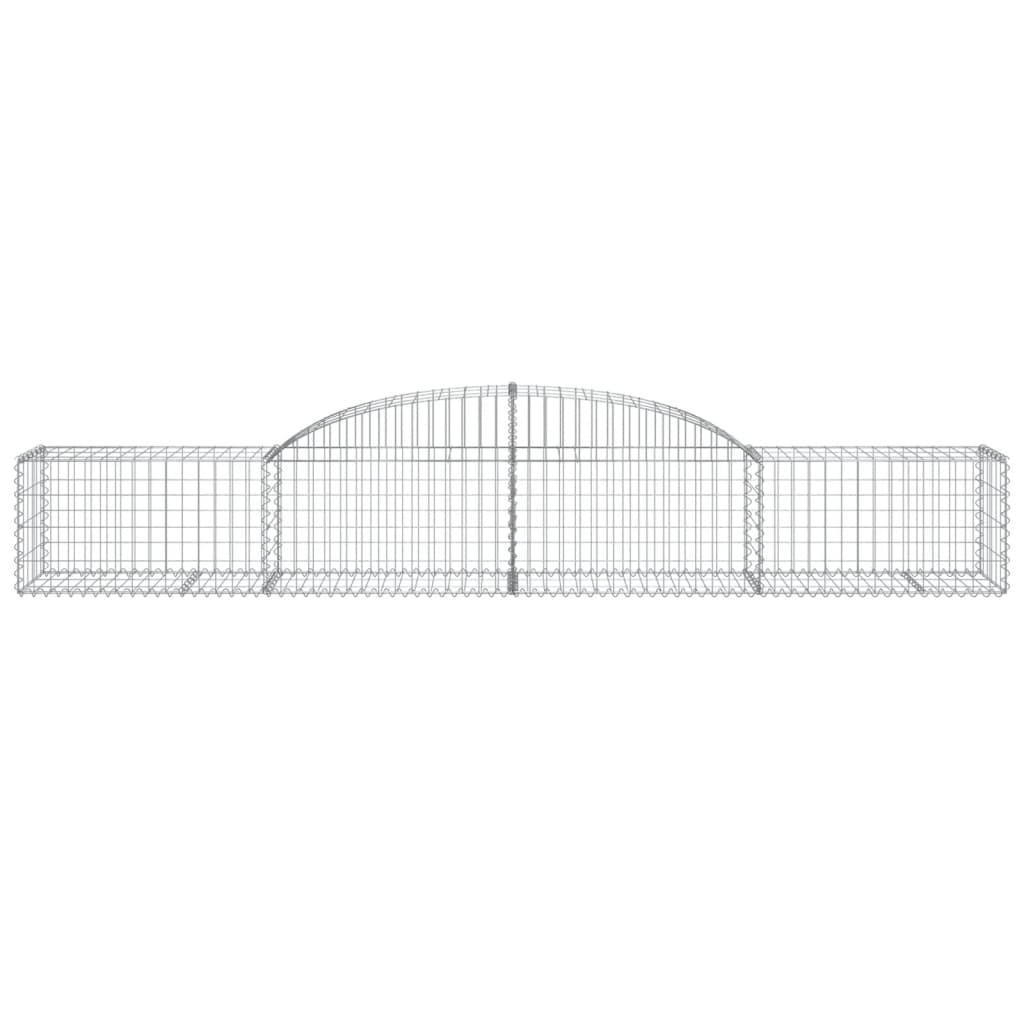 Gabionkurver buede 10 stk 300x50x40/60 cm galvanisert jern