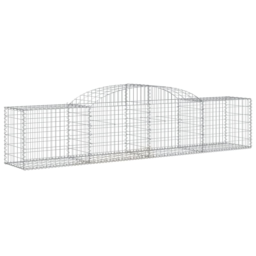 Gabionkurver buede 8 stk 300x50x60/80 cm galvanisert jern