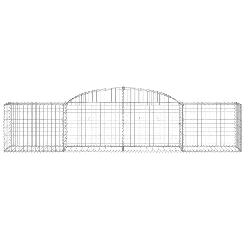 Gabionkurver buede 12 stk 300x50x60/80 cm galvanisert jern