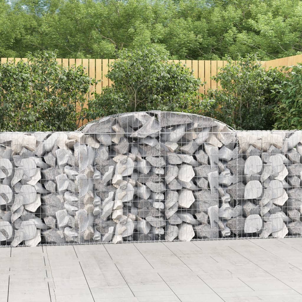 Gabionkurver buede 8 stk 300x50x100/120 cm galvanisert jern