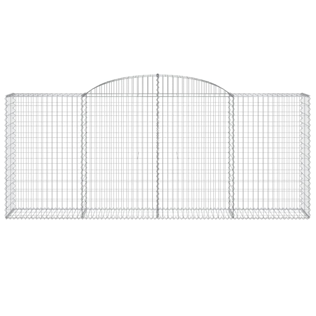 Gabionkurver buede 8 stk 300x50x120/140 cm galvanisert jern