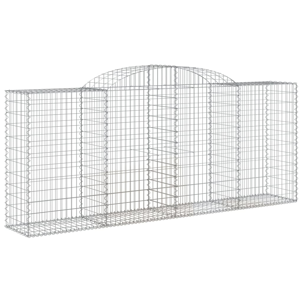 Gabionkurver buede 15 stk 300x50x120/140 cm galvanisert jern